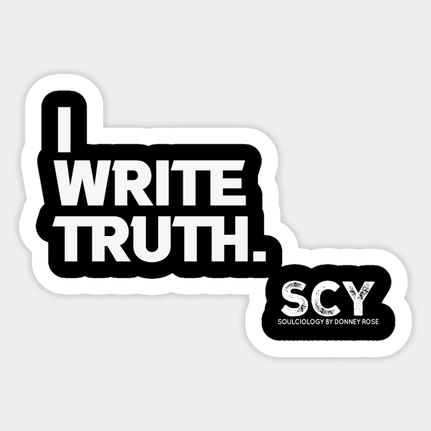 I WRITE TRUTH Sticker by DR1980